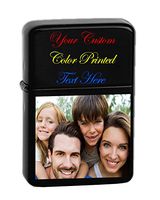 Hat Shark Personalized Custom Text on Top Image on Bottom 3D Color Printed Vector KGM Thunderbird Vintage Lighter Groomsmen, Wedding, Anniversary, Birthday, Gift - Multiple Colors (Black Matte)