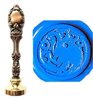 MNYR Vintage Fancy Dragon Animal Wax Seal Stamp Luxury Bronze Metal Peacock Decorative Wedding Invitations Gift Cards Paper Stationary Envelope Seals Custom Logo Monogram Wax Seal Sealing Stamp Set