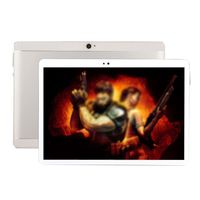 Hongfei 10.1" 3G Tablet - 1GB RAM 16GB ROM Android 4.4 Quad-Core Dual Sim Phone Tablet PC with 1280x800 IPS Display Google APP WiFi Bluetooth OTG Dual Camera (Silver)