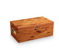 Cigar Humidor Cedar Wooden Lined Desktop Cigar Box Hollow Tray Design 2 Layer Cigar Organizer with Hygrometer and Humidifier Gift Idea to Husband, Father, Capacity 50