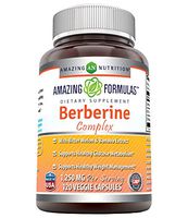 Amazing Formulas Berberine Complex 1250 mg per Serving 120 Veggie Capsules (Non-GMO) - With Bittor Melon & Banaba Extract -Supports Healthy Glucose Metabolism, Immune Function & Healthy Weight Management