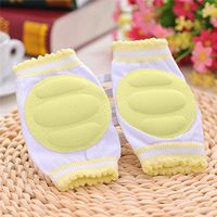 2 Pairs/lot Yellow Baby Leg Warmers Pads Cotton Baby Greave Safety Crawling Elbow Cushion Toddlers Knee Protector Baby knee Pads Kids