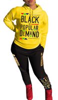 Womens Sexy 2 Piece Sports Outfit Set Shirt Bodycon Pants Joggers Clubwear Tracksuit Sportswear Set (XXL, Hooded Yellow)