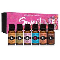Sweet Gift Set of 6 Premium Grade Fragrance Oils - Bubble Gum, Orange Creamsicle, Peaches & Cream, Blue Cotton Candy, Oatmeal Cookie Dough, Chocolate - 10Ml - Scented Oils