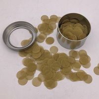 200 PCS 5/8 Inch Premium Type Brass Pipe Screens Smoking Pipe Screen Filters with Storage Box for Smoking Tobacco Pipes, Gold Color