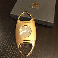 Stainless Steel Double Blade Cigar Cutter (Gold)