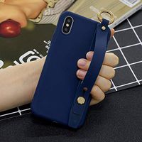 Amocase Soft Silicone Case with 2 in 1 Stylus for Samsung Galaxy S9 Plus,Cute Sweet Candy Color Wrist Strap Stand Shockproof Anti-Scratch Flexible Case - Dark Blue