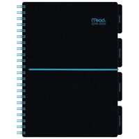 Mead 2019-2020 Academic Year Weekly & Monthly Planner, Small, 5-1/2" x 8-1/2", Basic, Black with Blue Bungee (CAW49020)