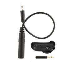3.5mm to 6.35mm Female 1/4" to 1/8" Male Cable /3.5 mm Adapter & Hot Shoe Mount, Pack for Alvoxcon TG2 Wireless Lavalier Mic