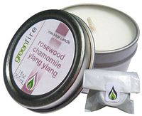 Greenfire Rosewood Chamomile Ylang Ylang All Natural Massage Oil Candle (Size: 1 fluid ounce)