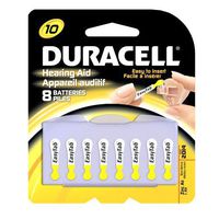 Duracell 1.4 Volt Zinc Air Hearing Aid Batteries Size 10 DA10B8 (8 Batteries) by Duracell