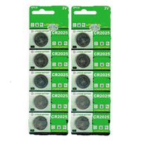 10 Pcs CR2025 3V Lithium Battery Button Cell for Watch Calculator(pack of 10)