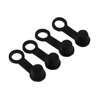 Delaman Cap Dust Cover Rubber Brake Bleed Nipple Grease 8mm for Motorcycle Motorbike Black 4pcs