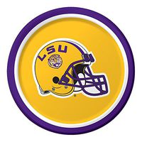 Club Pack of 96 Louisiana State Univ "LSU" Disposable Paper Party Lunch Plates 7"