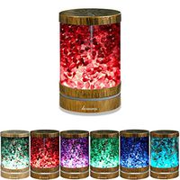 Essential Oil Aroma Humidifier, Green Aventurine Bronze Himalayan Salt Lamp Diffuser Cool Mist Humidifier, 3 in 1. Ultrasonic Aroma Diffusers. 120ml 7 Colors Lights, Birthday Gift for her