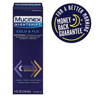 Mucinex Nightshift Cold & Flu Liquid 4 fl. oz. Relieves Fever, Sneezing, Sore Throat, Runny Nose, and Controls Cough