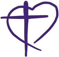 hBARSCI Heart & Cross Vinyl Decal - 5 Inches - for Cars, Trucks, Windows, Laptops, Tablets, Outdoor-Grade 2.5mil Thick Vinyl - Purple