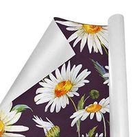 Gift Wrapping Paper Roll Watercolor Floral Pattern Daisy for Birthday,Holiday,Wedding,Baby Shower Gift Wrap - 3Rolls - 58inch x 23inch Per Roll