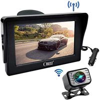 B-Qtech Backup Camera and Monitor Kit-4.3" Front/Rear View Reverse Camera Waterproof Adjustable Easy Installation for Cars,Trucks,Pickups,Bus,Van