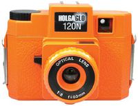 Holga 312120 Holga HOLGAGLO 120N Glow In The Dark Cameras (Aura Orange)