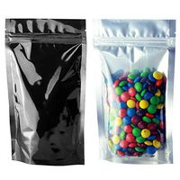 Smell Proof Barrier Bags - Zipper w/Heat Seal - 100 Bags (Black & Clear, 1/2 Ounce)