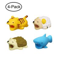 Supfox Compatible Cable Bite for iPhone Cable Cord, Charge Cable Saver and Fixer Charge Cable Saver Chewers Cute Animal Bite Cable Accessory Pack (4 pcs)