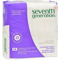 SEVENTH GENERATION PADS,MAXI,OVERNIGHT, 14 CT