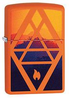 Zippo Geometric Flame Design Pocket Lighter