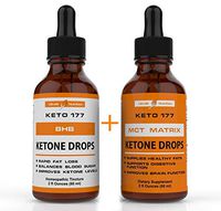 Ketone Drops (2 Bottles) Beta-Hydroxybutrate (BHB) and MCT Matrix Ketone Drops to Burn Fat and Increase Energy. Our System Combines Our Exogenous Ketones, Ketosis, Fat Burner and Intermittent Fasting