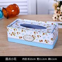 T-ZJHC Roll Paper Tissue Box Home Living Room core Tray Tray roll Tray, Long dot Small Flower