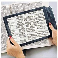 Makaor A4 Full Page Large Sheet Magnifier Magnifying Glass Reading Aid Lens Fresnel Ne (Black, Size: 30x19.5cm)