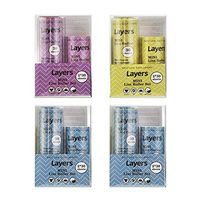 Layers Mini Colorful Lint Roller, 8 Pack 4 Box Lint Rollers，4 Rolls with 240 Lint Brush for Gifts, Outdoor,Traveling ! (Color01)