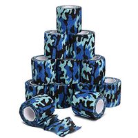 TOBWOLF 12PCS Self Adhering Cohesive Bandage Wrap, 2" x5yd / 5cmx4.5m Stealth Camo Tape Cling, Protective Vet Wrap with Non-Woven Fabric for Outdoor Hunting Rifle Knife Handles - Ocean Camouflage