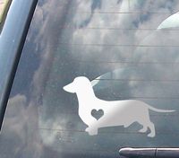 Heart My Dachshund Macbook 8" Chrome Vinyl Sticker Decal Mac Apple Laptop iPad