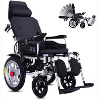 FC-LY Electric Wheelchair with Reclinable Backrest, Portable Folding Mobility Power Chair, Adjustable Headrest & Polymer Li-ion Battery