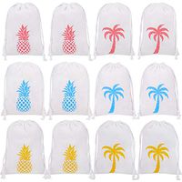 QtGirl Burlap Bags with Drawstring Canvas Gift Bags for Wedding 12 Packs Burlap Party Favor Bags for Shower, Party, DIY Craft, Snacks 5.9 7.8"