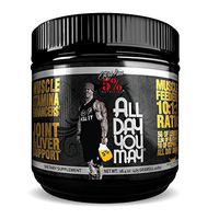 Rich Piana 5% Nutrition All Day You May 10:1:1 BCAA Post Workout Muscle & Joint Recovery Drink Supplement Powder, Essential Amino Acids, Creatine, Sugar-Free, 16.4 oz, 30 Servings (Mango Pineapple)