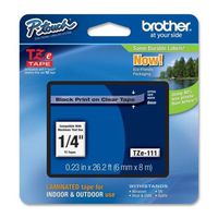 Brother P-Touch PT-1700 Label Tape (OEM) 0.35" White Print on Black