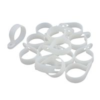 uxcell 15Pcs 30mm Closed Diameter Off-White Nylon R-Type Cable Clamp for Home Automotive Marine Office and More