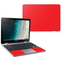 MightySkins Skin Compatible with Samsung Chromebook Plus LTE (2018) - Solid Red | Protective, Durable, and Unique Vinyl Decal wrap Cover | Easy to Apply, Remove, and Change Styles | Made in The USA