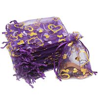 Svcouok Organza Gift Bags with Drawstring - Jewelry Pouches Drawstring Bags 100 Pcs 3.5x4.7 Wedding Favor Gift Candy Bags