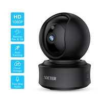SDETER WiFi IP Camera, Wireless 1080P Auto-Cruise Pan Tilt Security Surveillance Dome Camera for Baby Elder Pet Nanny Monitor, Two-Way Audio Night Vision Support Yi Cloud