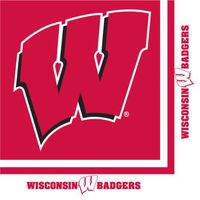 20-Count Paper Lunch Napkins, Wisconsin Badgers