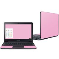 Mightyskins Skin Compatible with Samsung Chromebook 3 11.6" - Solid Pink | Protective, Durable, and Unique Vinyl Decal Wrap Cover | Easy to Apply, Remove, and Change Styles | Made in The USA