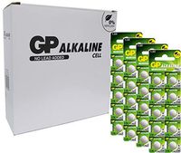GP A76 LR44 AG13 Alkaline Cell 1.5V Button Cell - 250 (25x10) Batteries