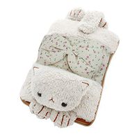BXT Portable Cute Cartoon Safe Explosion-proof Rechargeable Electric Hot Water Bottle Soft Velvet Detachable Washable Cover Body Winter Hand Warmer Heater Pain Relief Heat Warming Pack Sack Bag