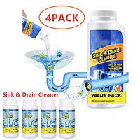 4PACK Powerful Sink and Drain Cleaner, Portable Powder Cleaning Tool Super Clog Remover Chemical Powder Agent for Kitchen Toilet Pipe Dredging