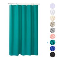 Plastic Shower Curtain, 54" W x 78" H EVA 8G Shower Curtain with Heavy Duty Clear Stones and Grommet Holes, Waterproof Thick Bathroom Plastic Shower Curtains Without Chemical Odor-Turquoise