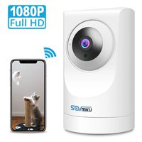 Indoor WiFi Camera SOVMIKU 1080p FHD Home Wireless Security Camera 360 Viewing Indoor Baby pet Monitor with AI Motion Detection/IR Night Vision/PTZ / 2-Way Audio Cloud Storage Work with Alexa
