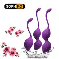 SOPHKO Kegel Weight Kit Execrise Balls | Silicone Ben Wa Balls for for Kegel Beginner Vagina Tightening Bladder Control and Pelvic Floor Exercises for Women - Set of 2 (Hot Pink)